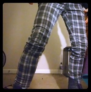 Tripp Punk Rock Plaid Skinny Jeans